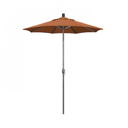 California Umbrella 6' Grey Aluminum Market Patio Umbrella, Sunbrella Tuscan 194061338087